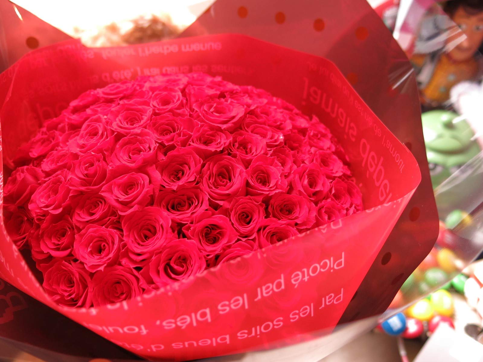 Amazon.co.jp: プリザーブドフラワー プロポーズ 赤バラ 108本 花束 赤